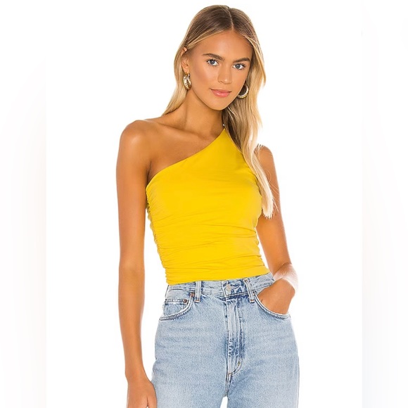 Anna Ruched Top in Yellow - Picture 1 of 3